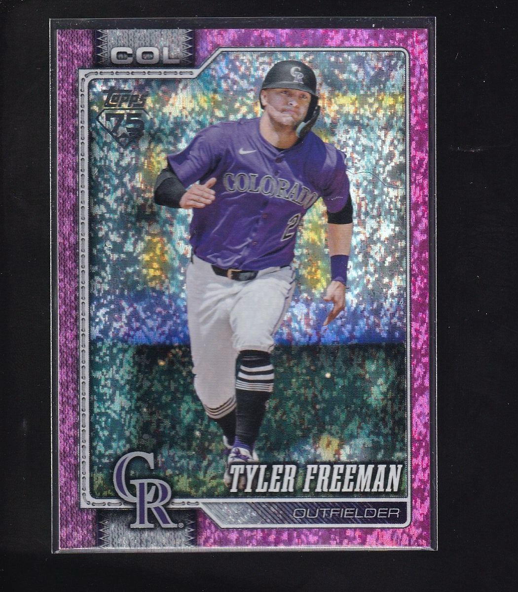 2026 Topps #199 Tyler Freeman Confetti Pink