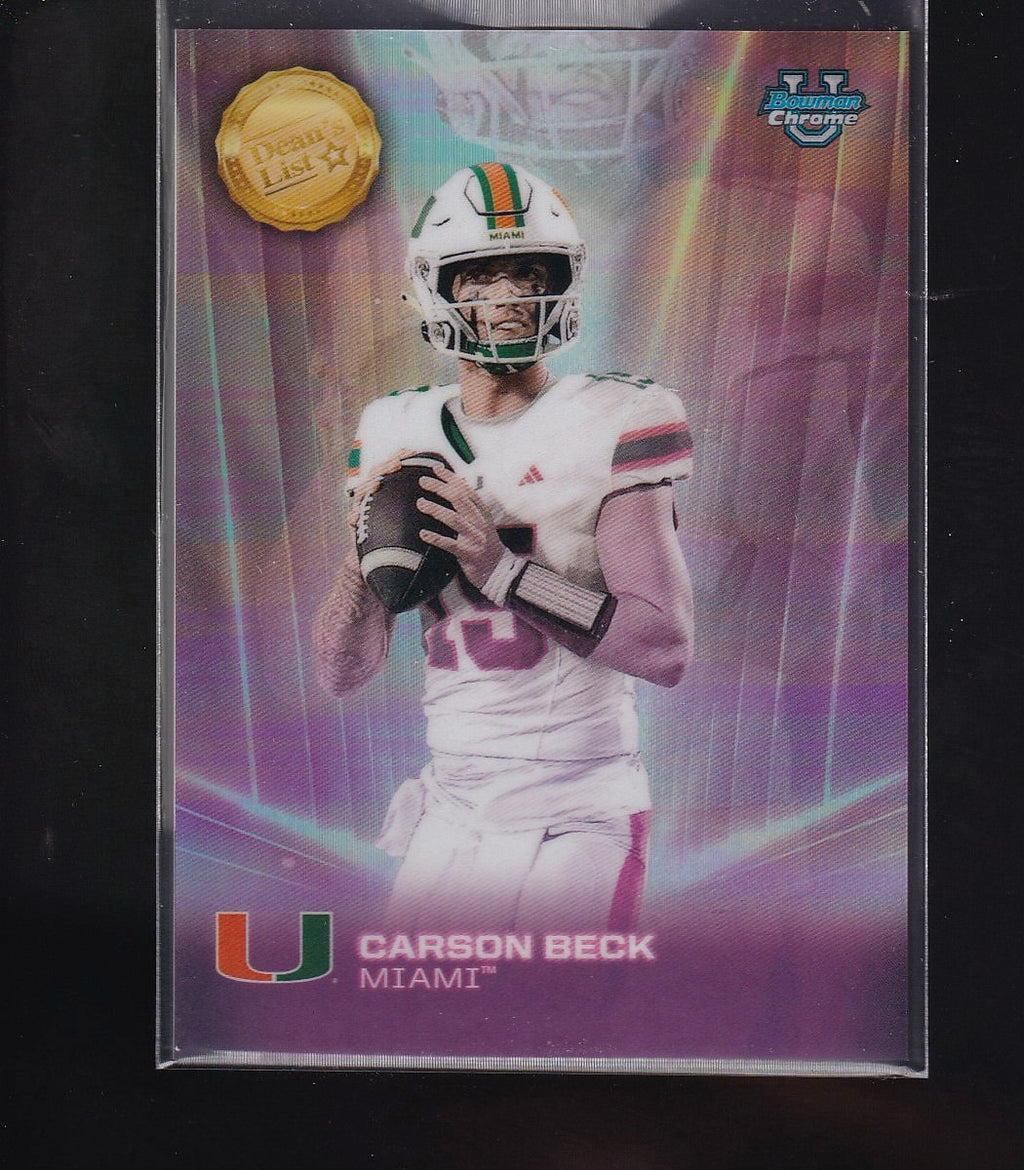 2025 Bowman University Chrome #DL-4 Carson Beck Deans List