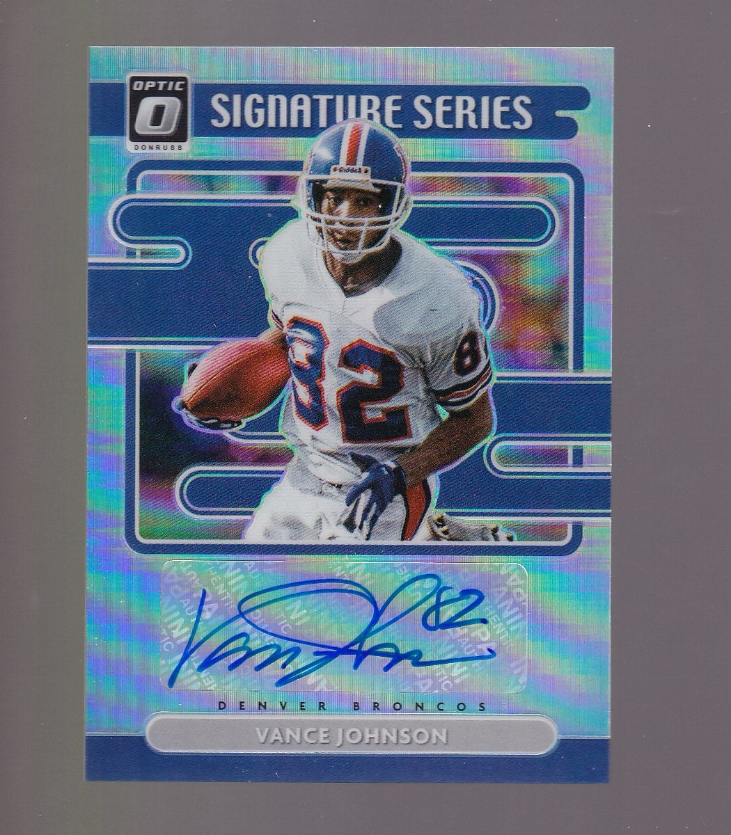 2021 Donruss Optic #SS-VJ Vance Johnson Signature Series Holo