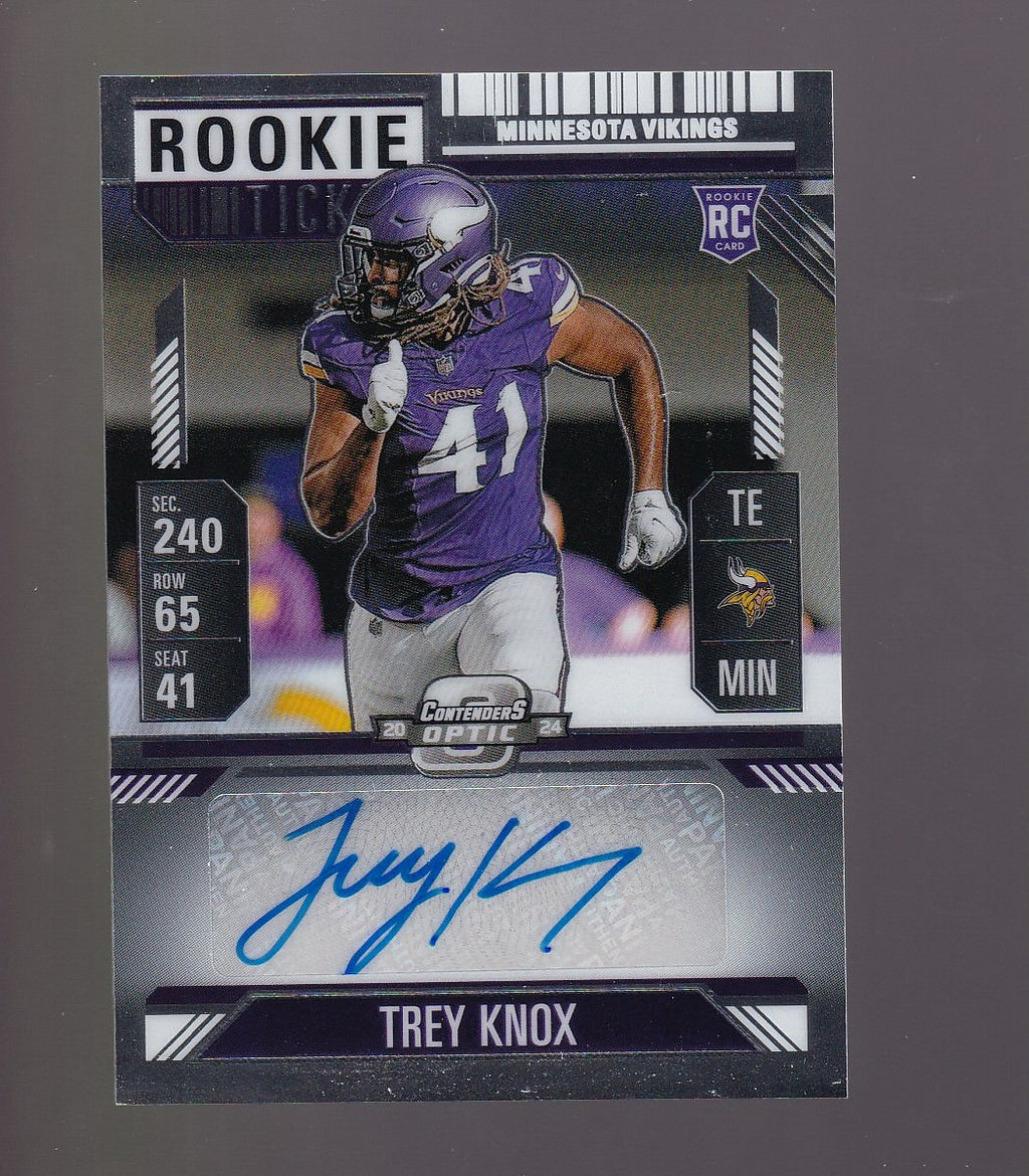 2024 Panini Contenders Optic #174 Trey Knox Silver Autograph
