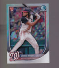 2025 Bowman #29 James Wood Bowman Chrome Red Rookie Logo