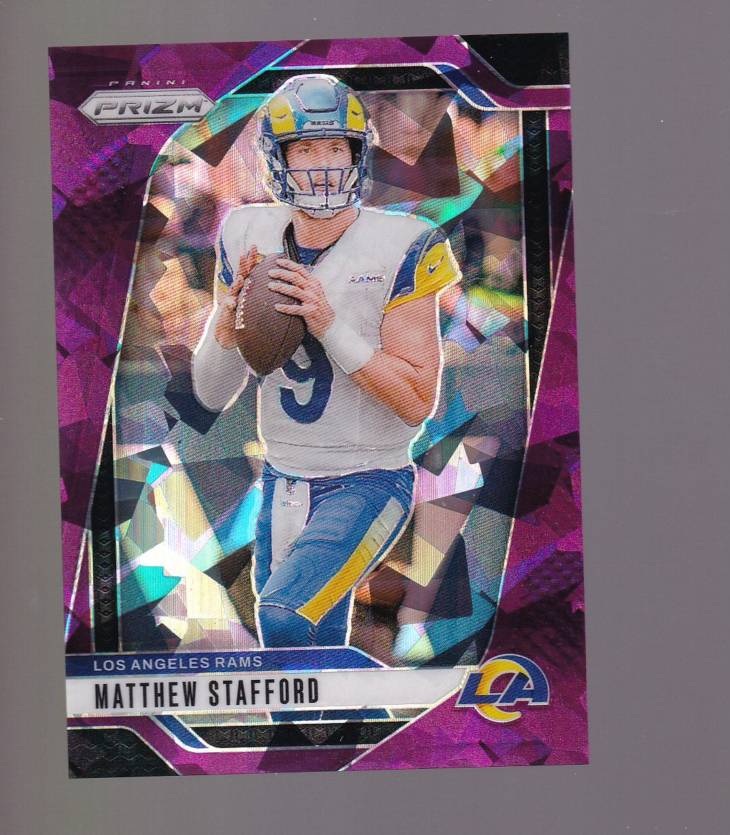 2024 Panini Prizm #166 Matthew Stafford Purple Ice #/225