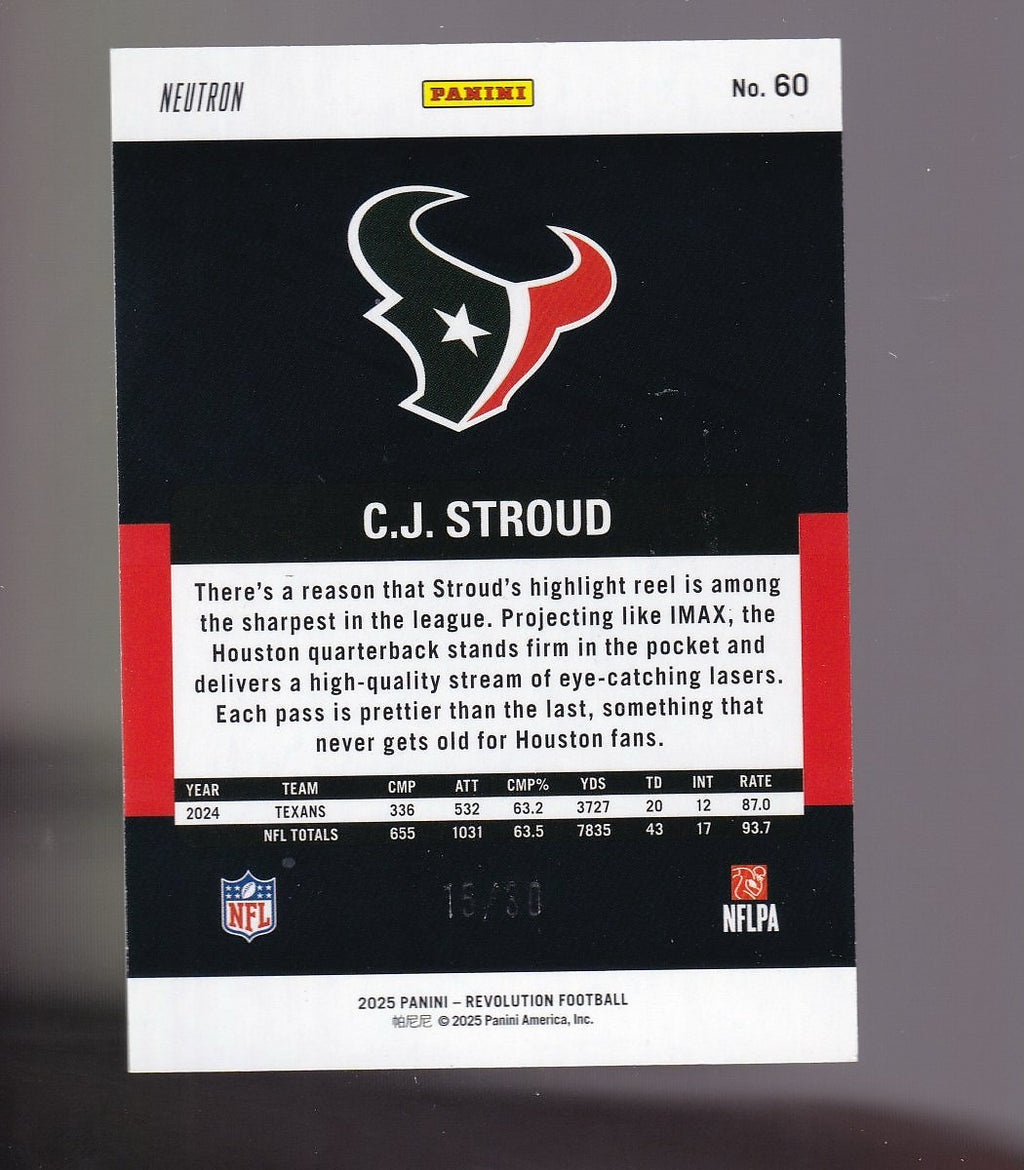 2025 Panini Revolution #60 C.J. Stroud Neutron #/30