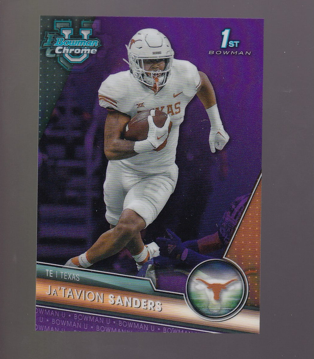 2023 Bowman University Chrome #158 Ja'Tavion Sanders Purple Refractor #/399