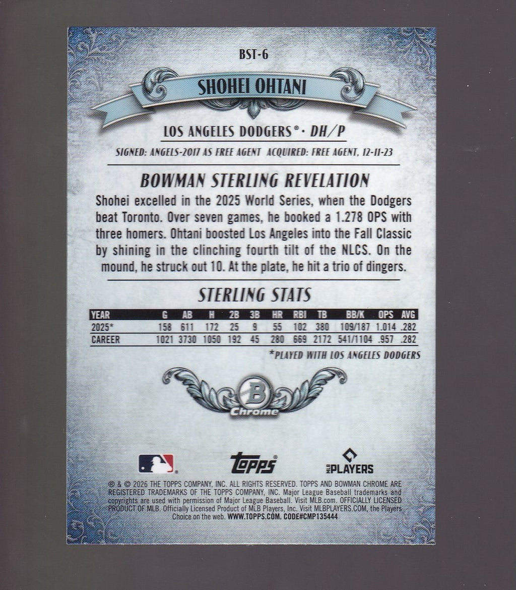 2026 Bowman #BST-6 Shohei Ohtani Bowman Sterling