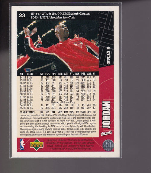 1996-97 Collector's Choice French #23 Michael Jordan