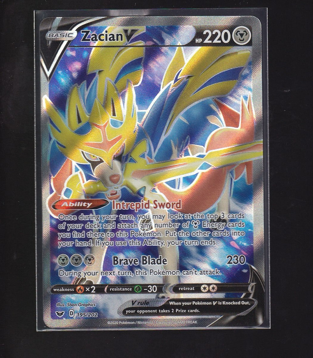 SWSH01: Sword & Shield Base Set #195/202 Zacian V (Full Art)
