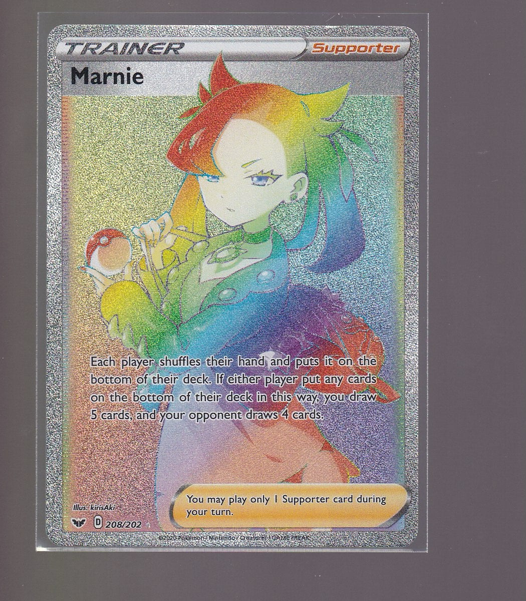 SWSH01: Sword & Shield Base Set #208/202 Marnie (Secret)