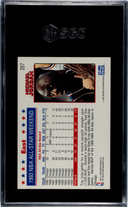1993-94 Nba Hoops #257 Michael Jordan All-Star SGC 9