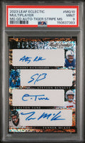 2023 Leaf Eclectic MG Quads Auto #MQ10 Multiplayer Tiger Stripe PSA 9 #/3