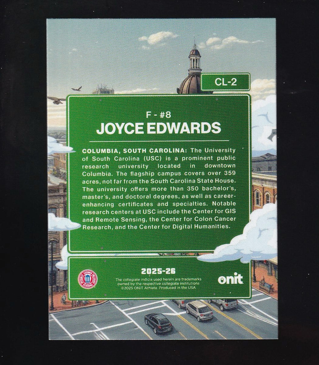 2025 ONIT SC Gamecocks #CL-2 Joyce Edwards City Limits Daytime