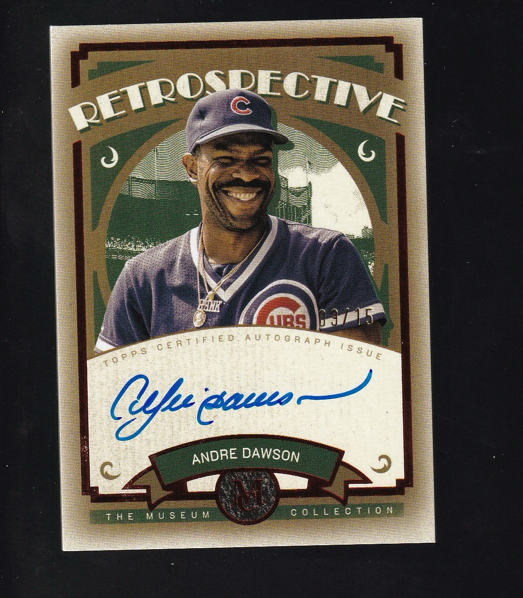 2025 Topps Museum Collection #RS-AD Andre Dawson Retro Signatures-Ruby #/15
