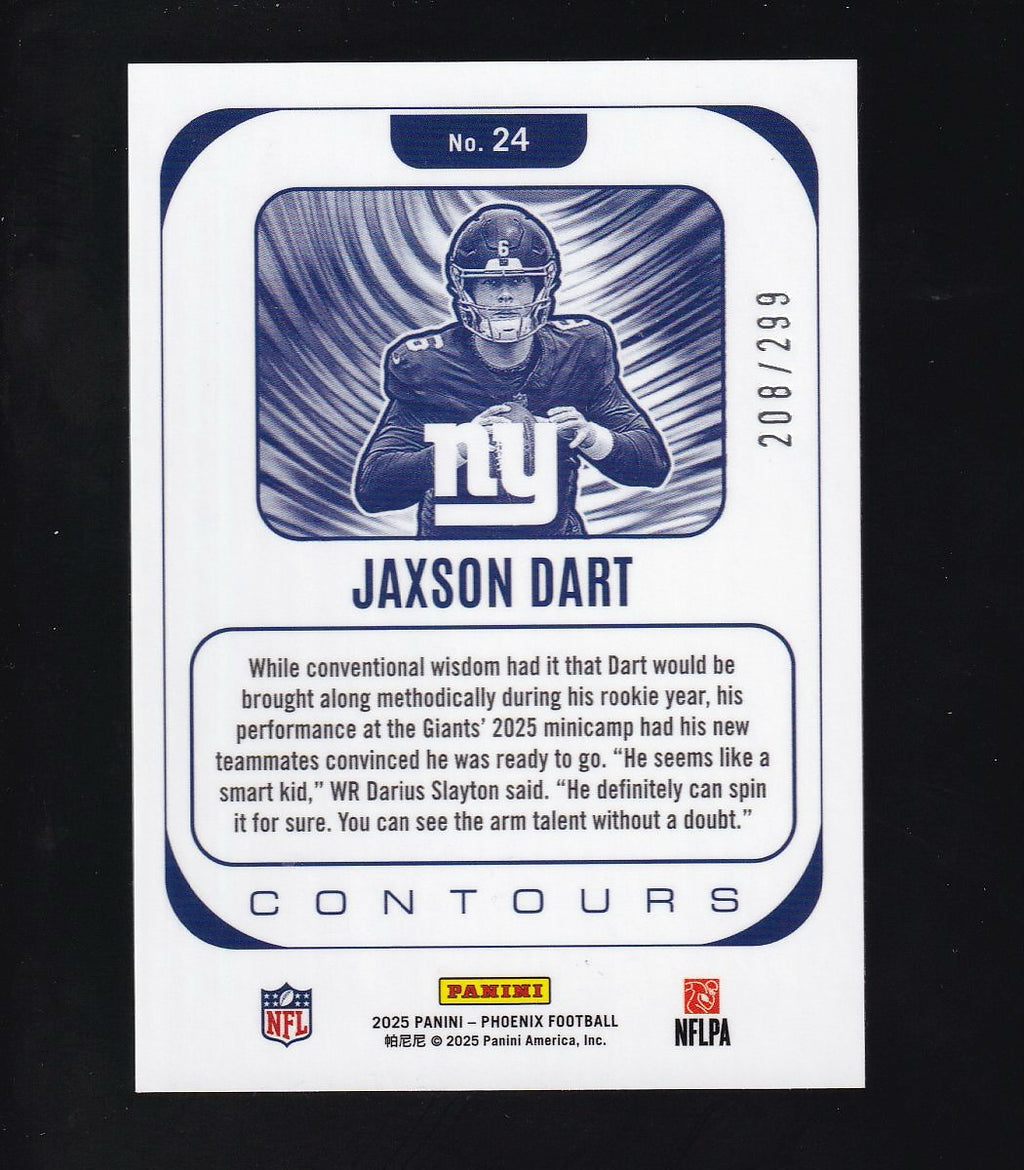 2025 Panini Phoenix #24 Jaxson Dart Contours Wave Prizm #/299