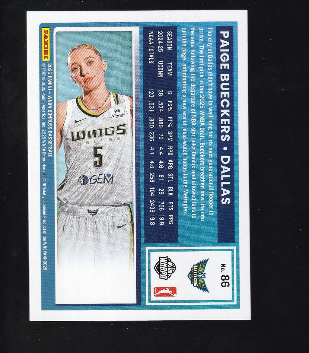 2025 Donruss WNBA #86 Paige Bueckers Holo