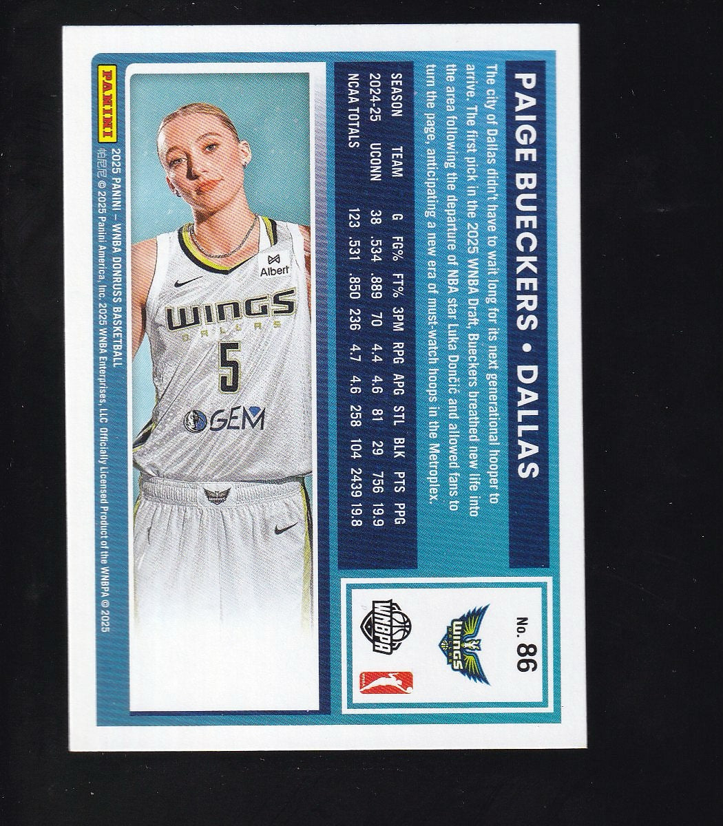 2025 Donruss WNBA #86 Paige Bueckers Holo