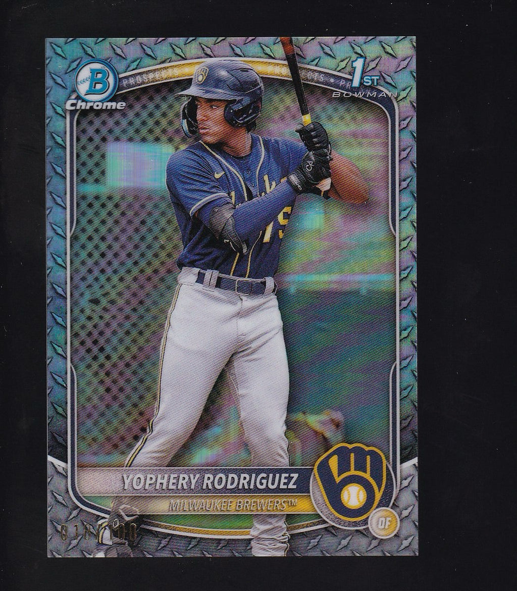 2025 Bowman #BP-36 Yophery Rodriguez Diamond Plate #/100