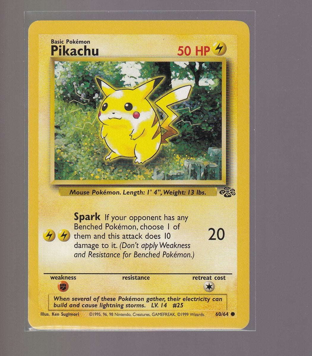 Jungle #60/64 Pikachu-Unlimited-Lightly Played
