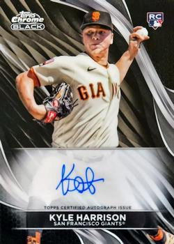 2024 Topps Chrome Black #CBA-KHAR Kyle Harrison Chrome Black Autographs