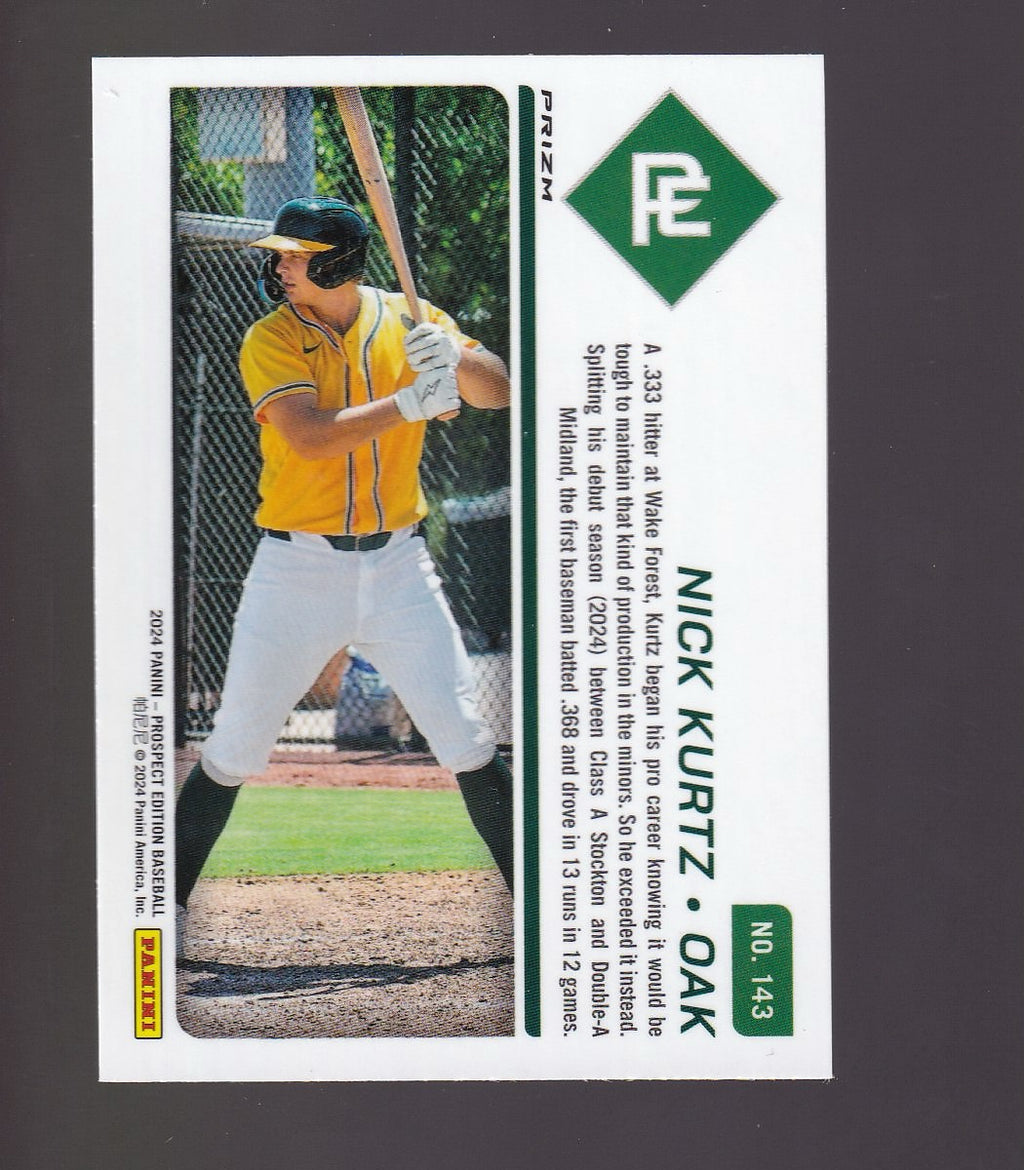 2024 Panini Prospect Edition #143 Nick Kurtz Red Ice Holo