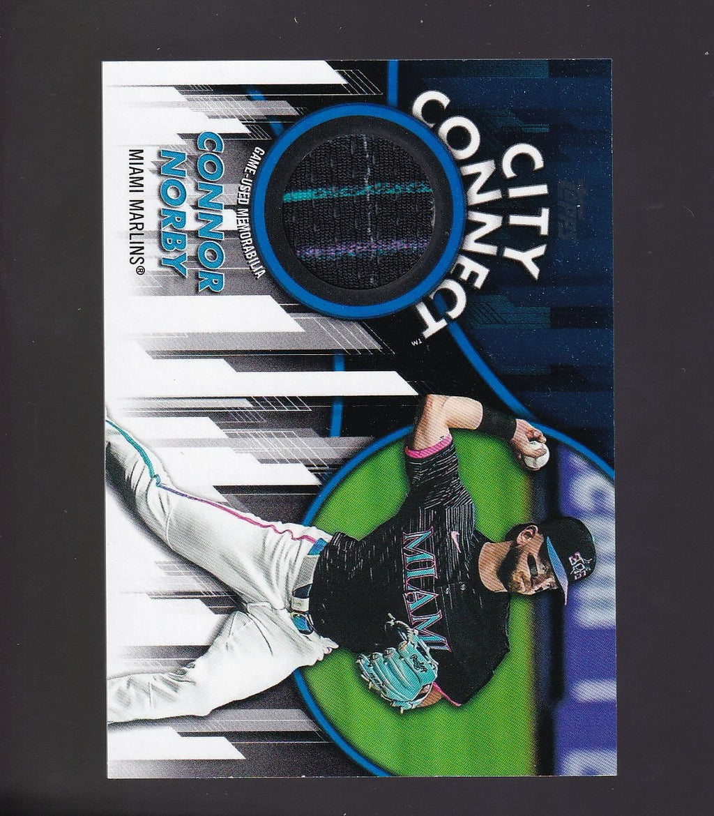 2026 Topps #CC-CN Connor Norby City Connect Swatch Collection Relics Blue #/150