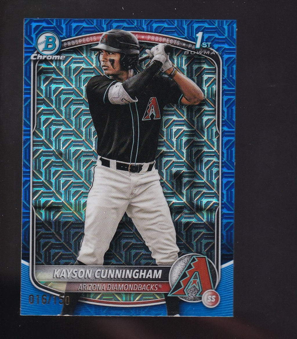 2025 Bowman Draft #BDC-84 Kayson Cunningham Chrome Blue Mojo Refractor #/150