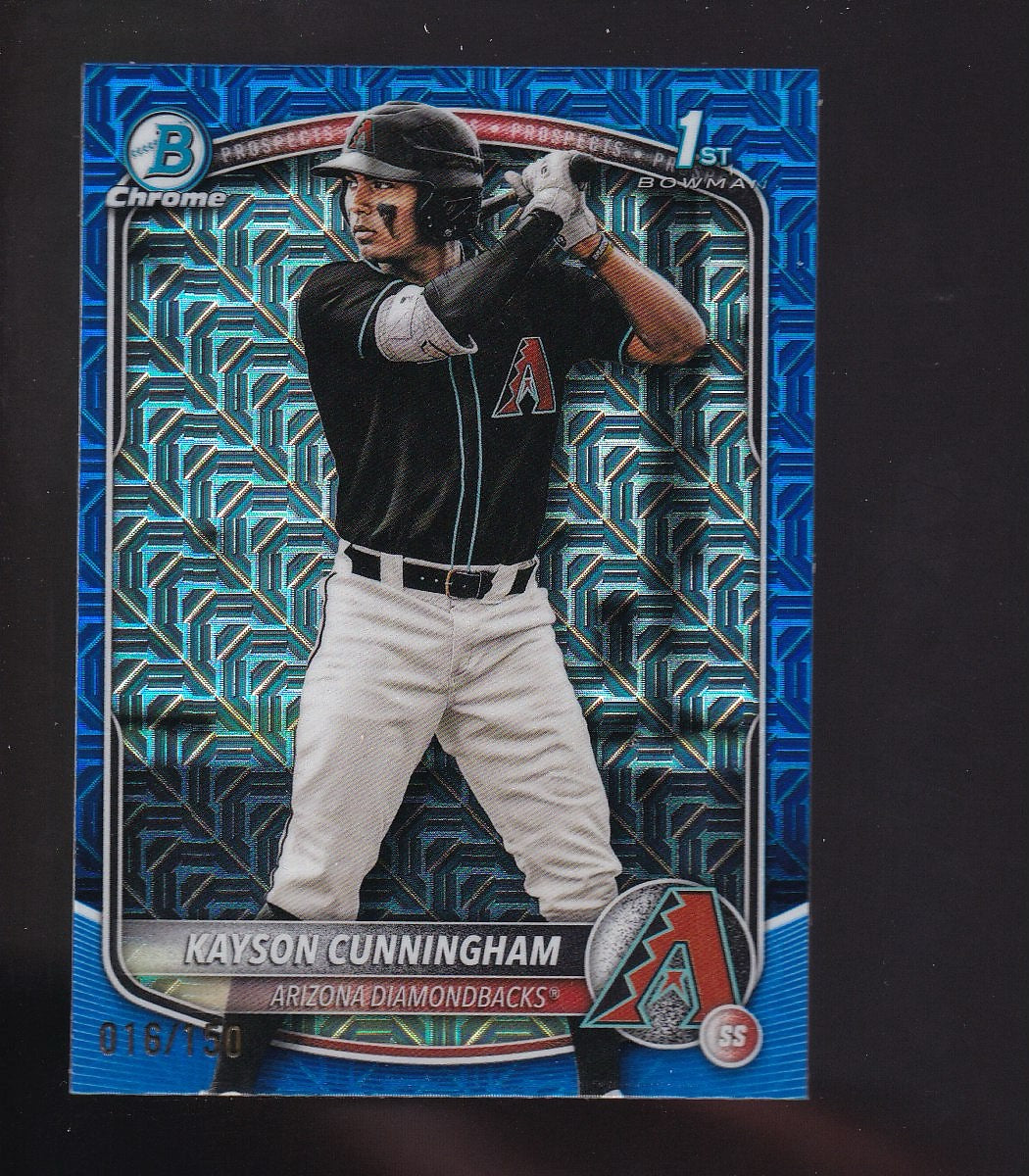 2025 Bowman Draft #BDC-84 Kayson Cunningham Chrome Blue Mojo Refractor #/150