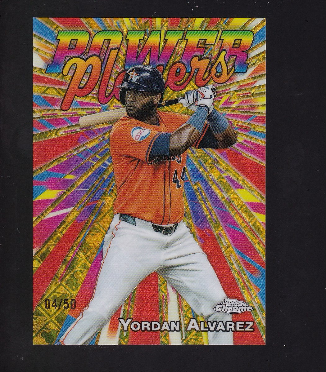 2025 Topps Chrome Logofractor #PP-10 Yordan Alvarez Power Players Gold