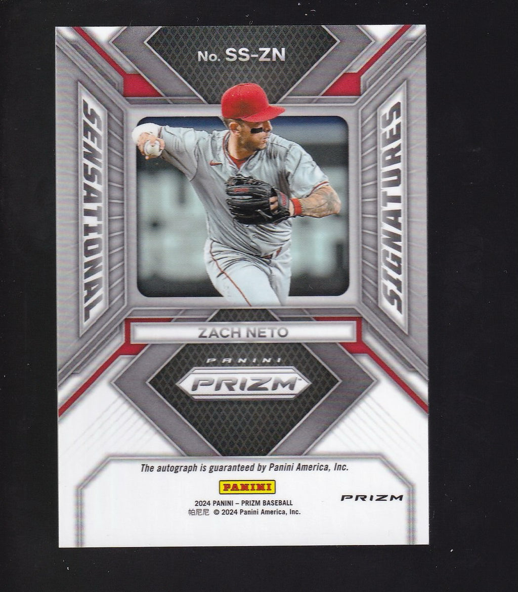 2024 Panini Prizm #SS-ZN Zach Neto Sensational Signatures Green Prizms