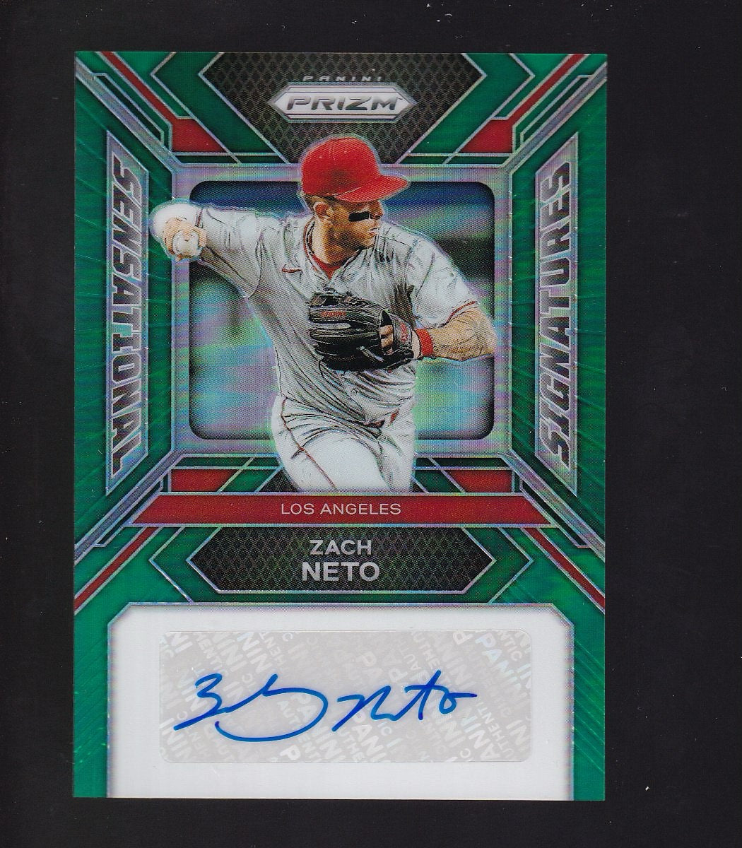 2024 Panini Prizm #SS-ZN Zach Neto Sensational Signatures Green Prizms