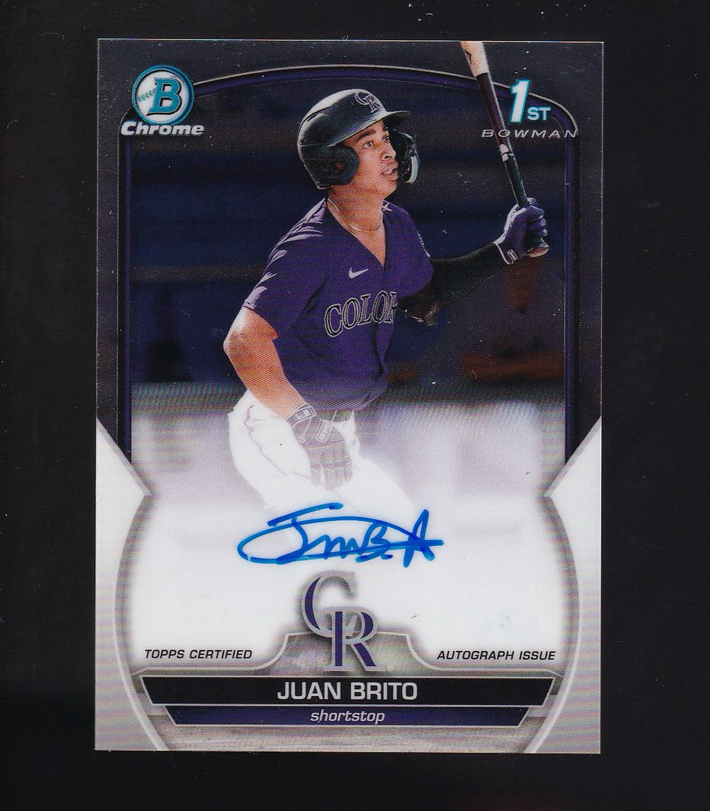 2023 Bowman #CPA-JBO Juan Brito Chrome Prospect Autographs