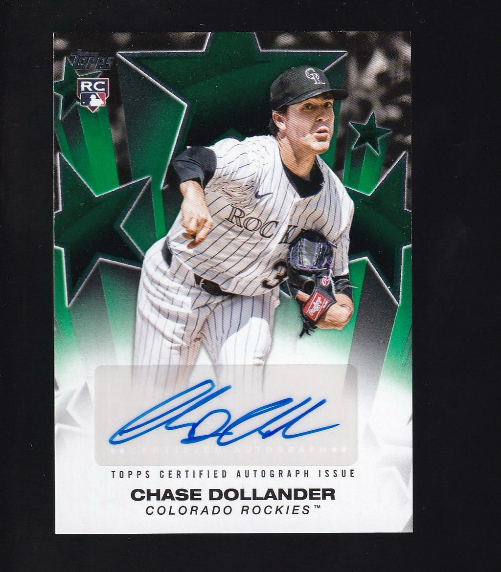 2025 Topps Update #BSAU-CD Chase Dollander Baseball Stars Autographs Green #/99