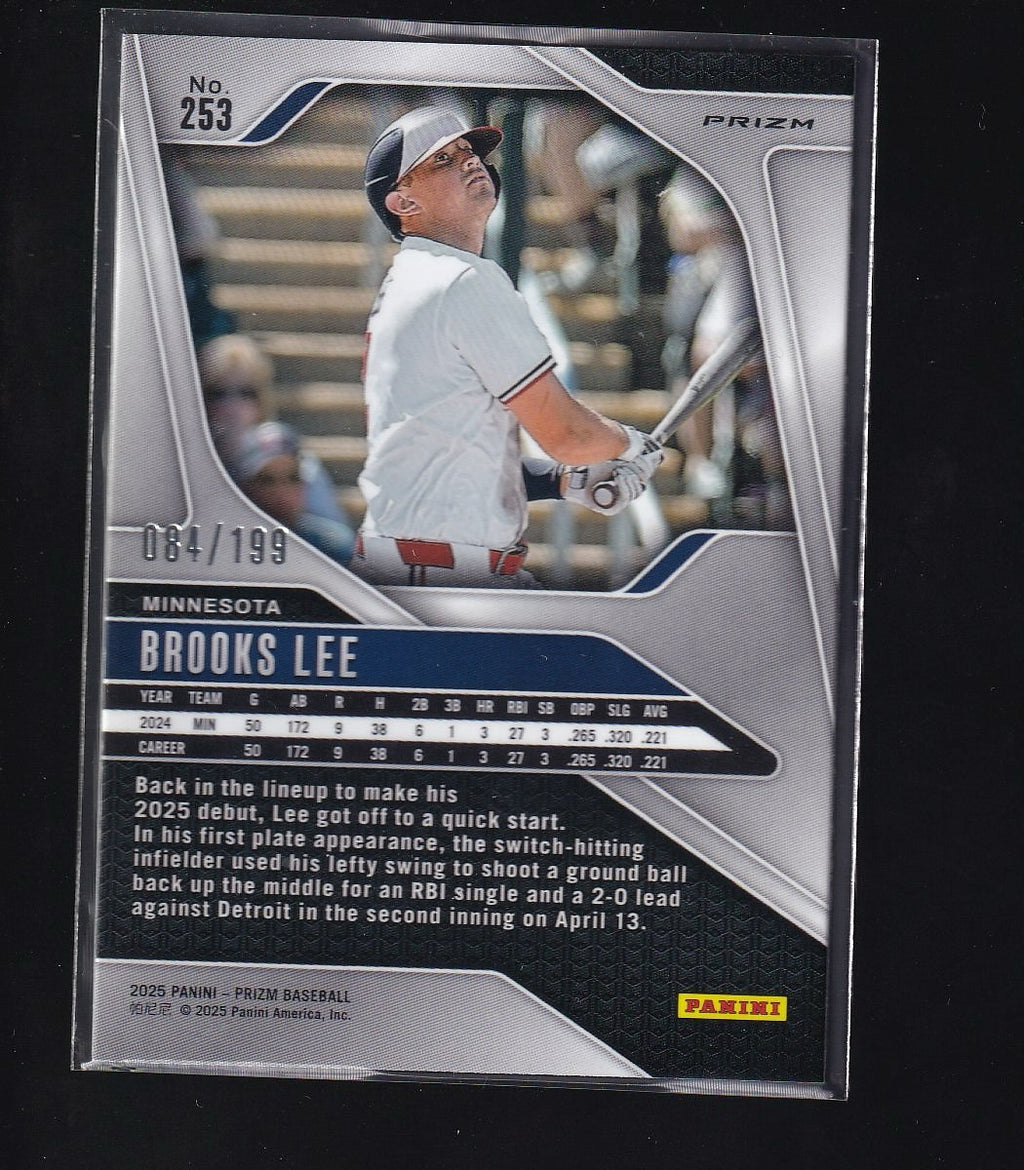 2025 Panini Prizm #253 Brooks Lee Blue Prizms #/199