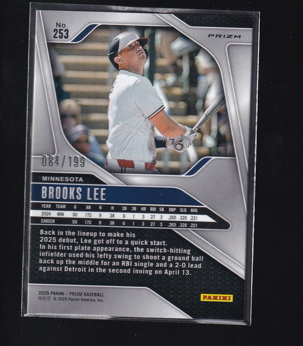 2025 Panini Prizm #253 Brooks Lee Blue Prizms #/199