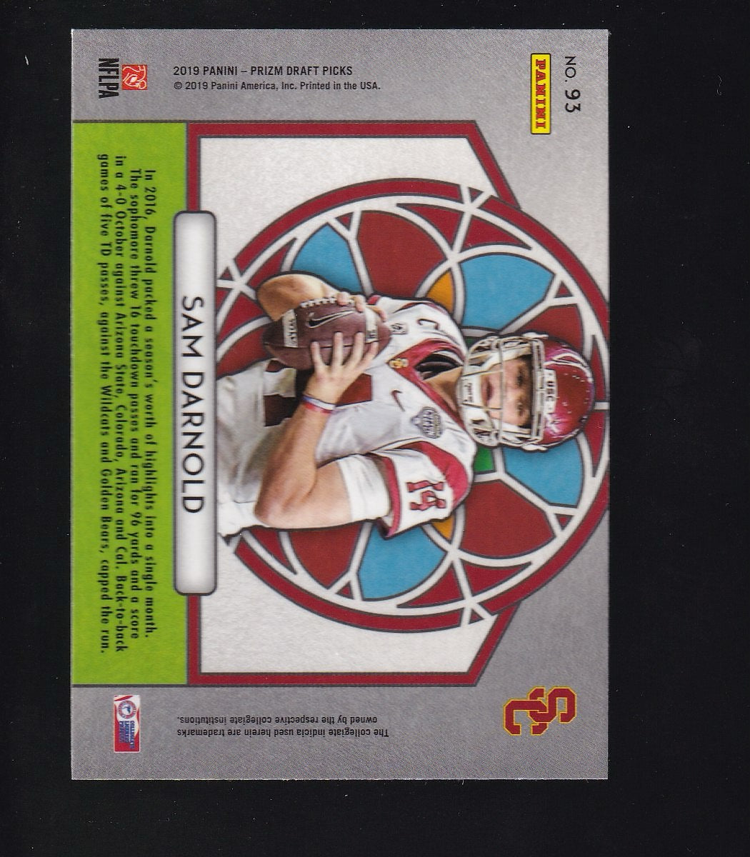 2019 Panini Prizm Draft Picks #93 Sam Darnold Prizms Silver