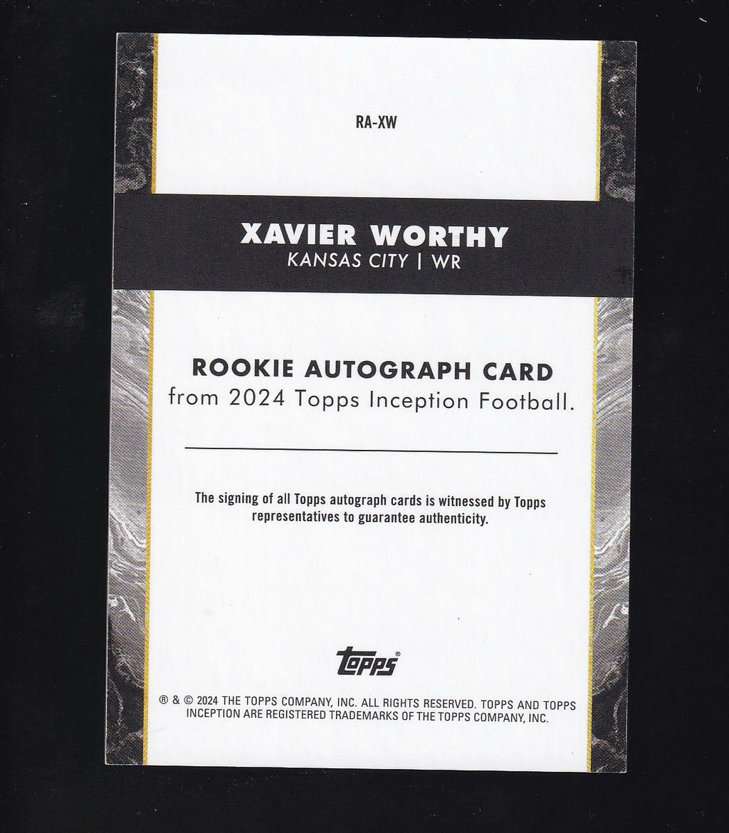 2024 Topps Inception #RA-XW Xavier Worthy Rookie Autographs
