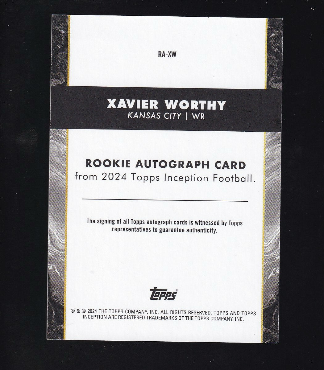 2024 Topps Inception #RA-XW Xavier Worthy Rookie Autographs