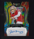 2023 Panini Select #RSI-JMO Jake Moody Rookie Signatures Tie-Dye Prizm #/25