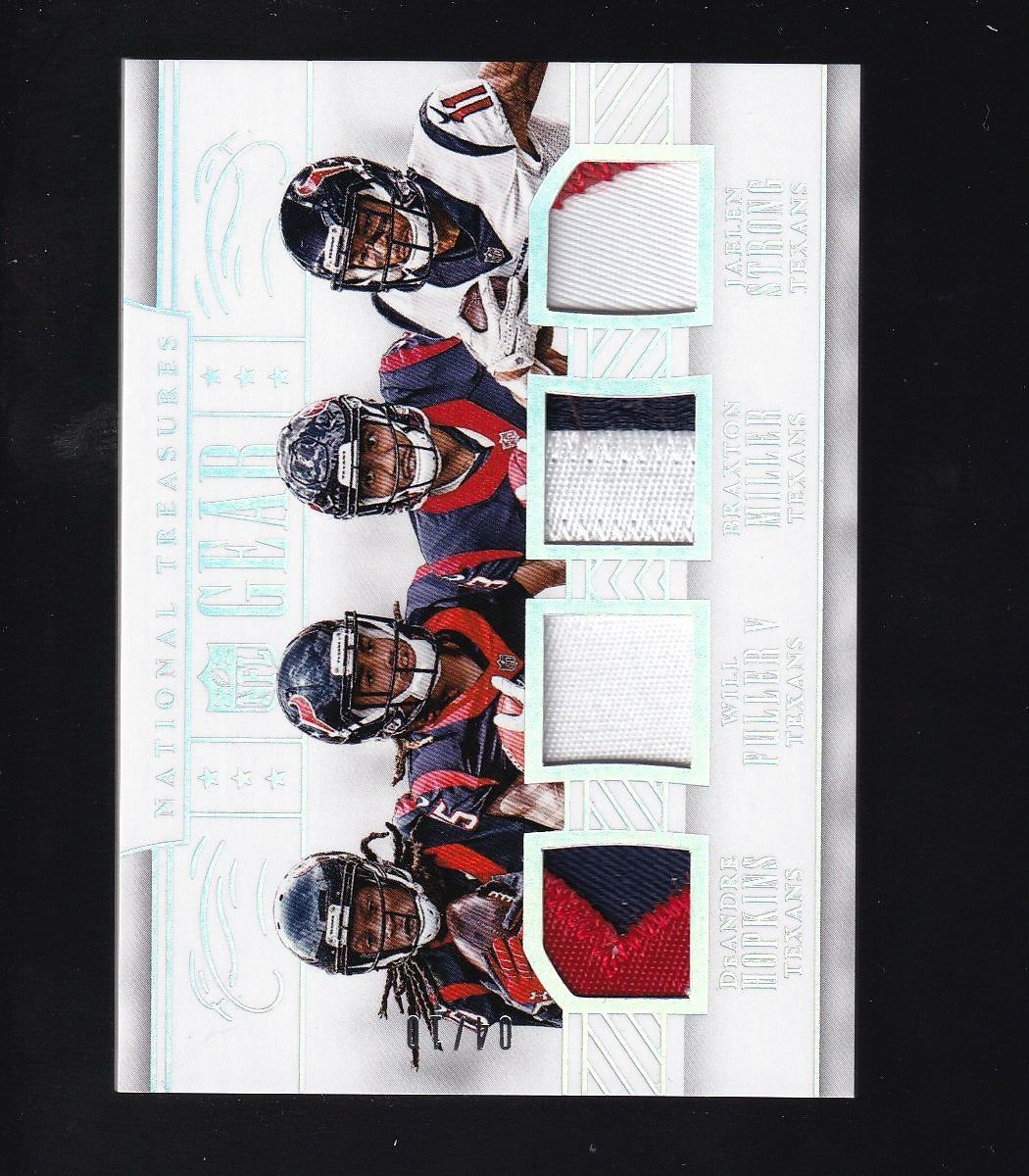 2016 Nat Treasures #7 Miller / Hopkins / Strong / Fuller V Quads Holo Silver