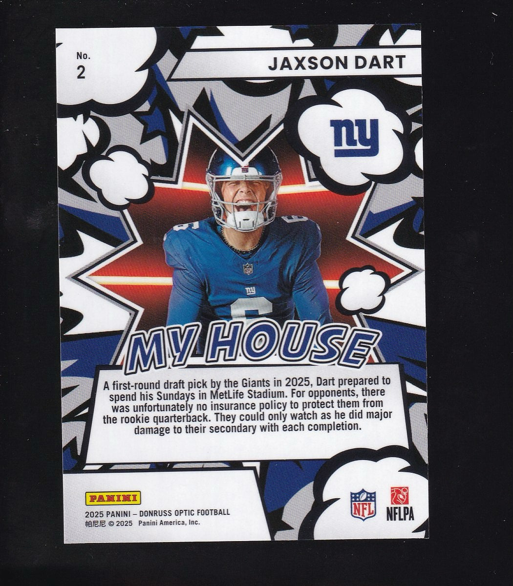 2025 Donruss Optic #2 Jaxson Dart My House