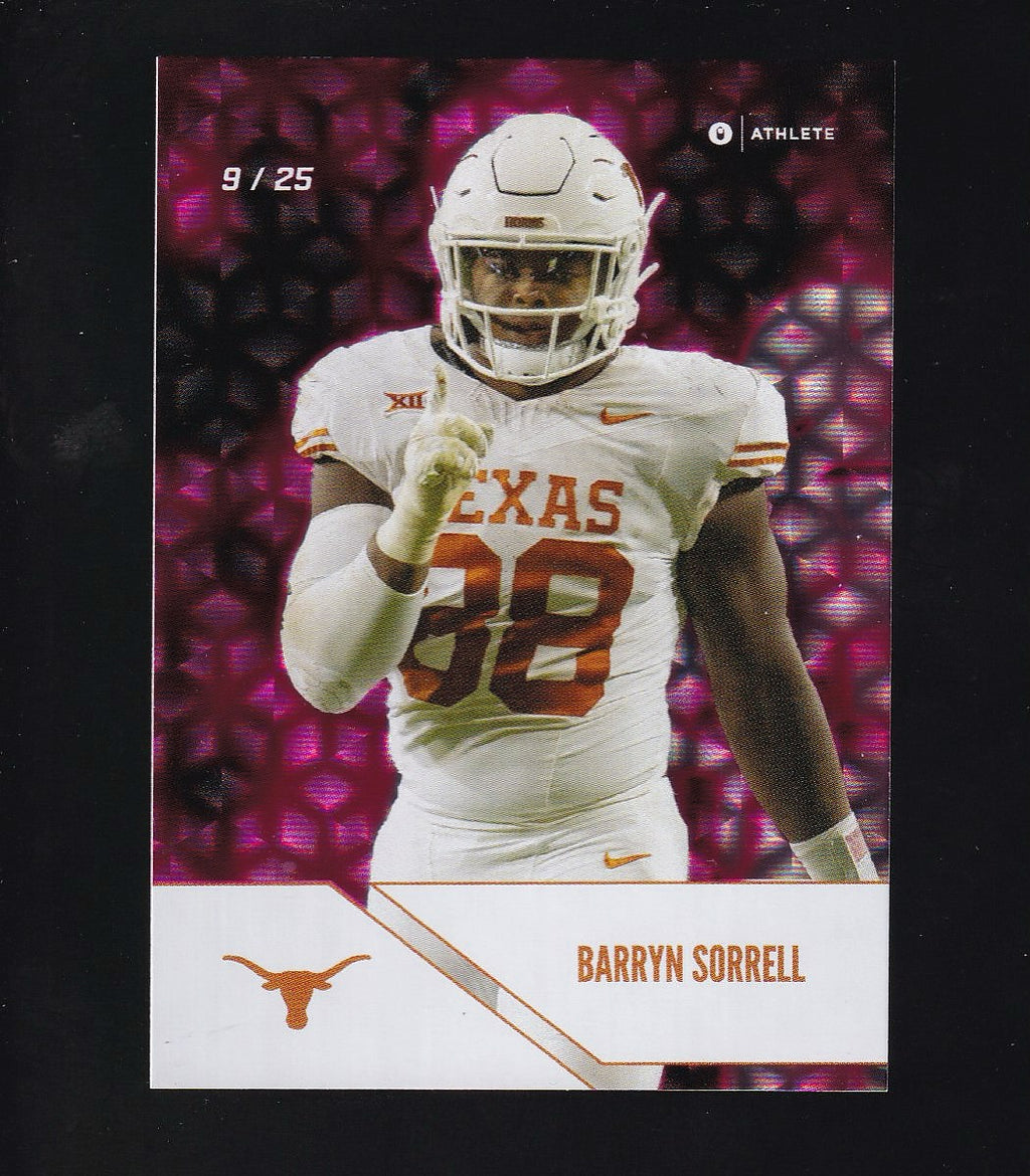 2024 ONIT Athlete Texas Longhorns #P-3 Barryn Sorrell Holo Pink #/25