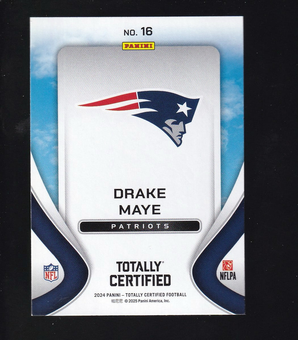 2024 Panini Totally Certified #16 Drake Maye Franchise Foundations Mirror