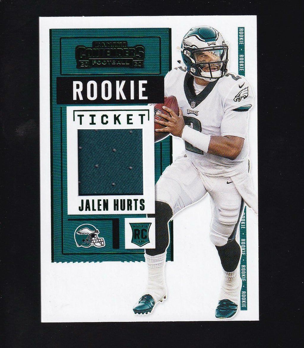 2020 Panini Contenders #RTS-JHU Jalen Hurts Rookie Ticket Swatches
