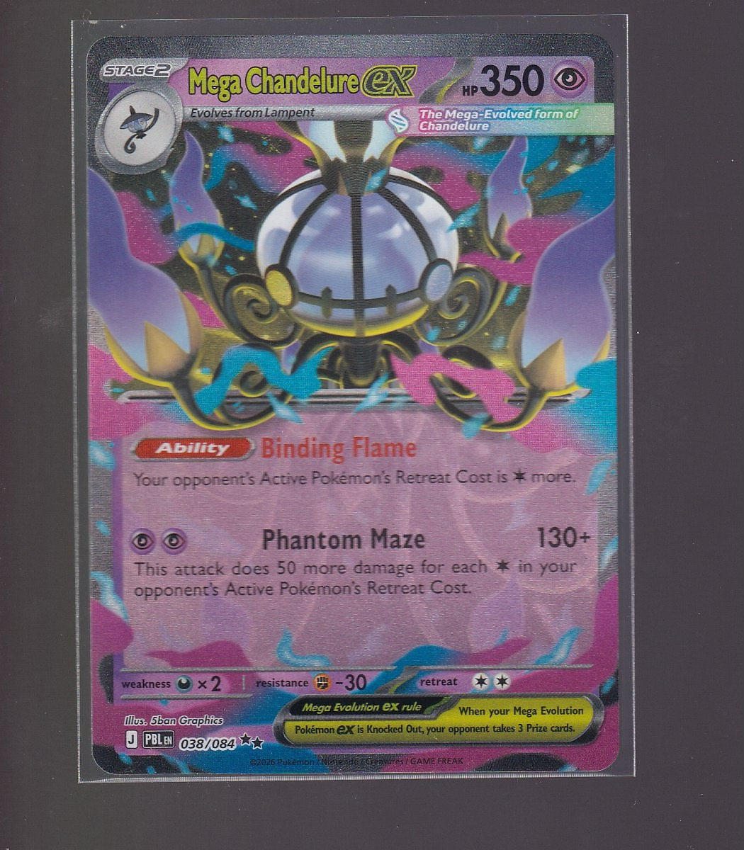 ME05: Pitch Black #038/084 Mega Chandelure ex
