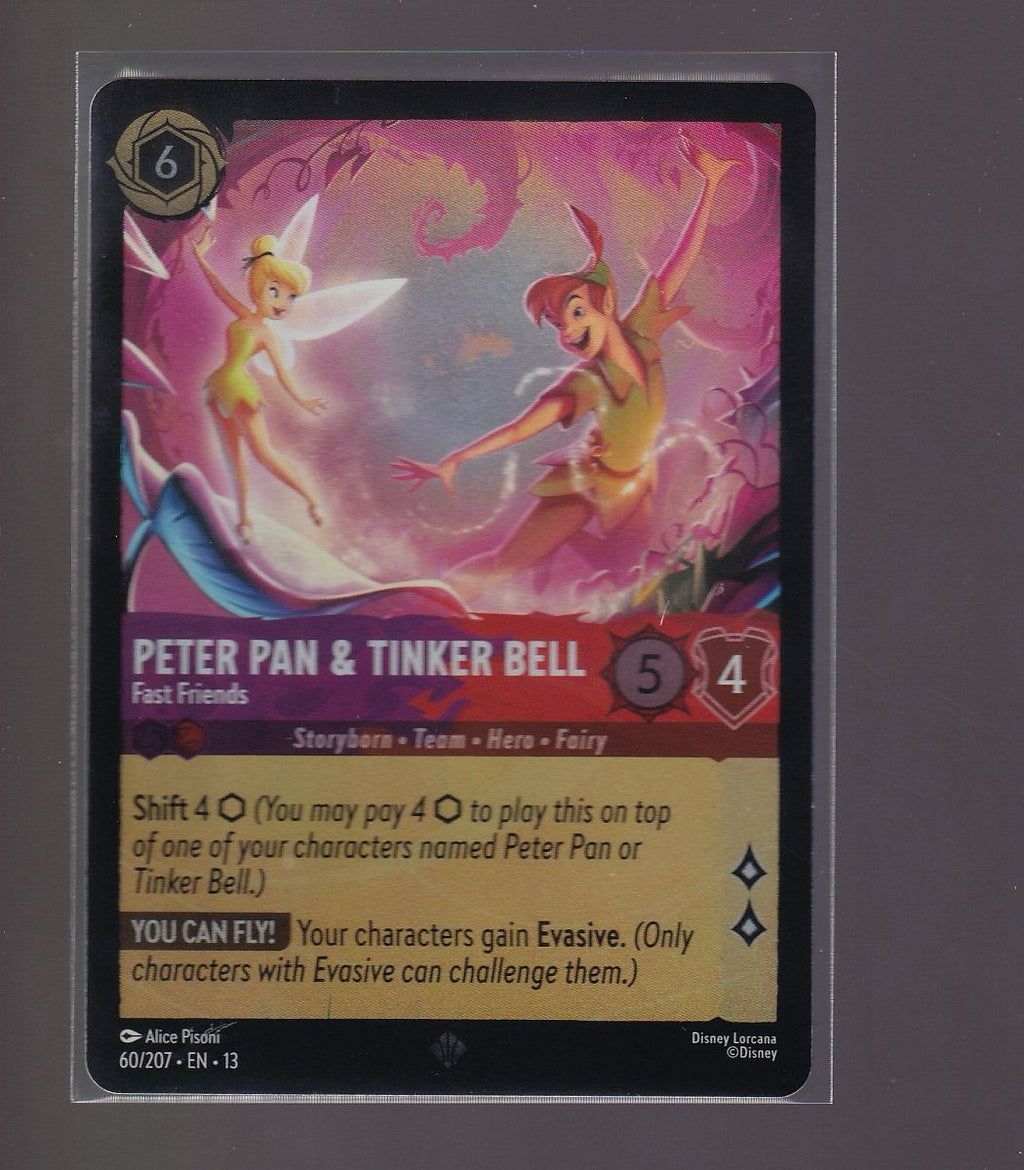 Attack of the Vine #60/207 Peter Pan & Tinker Bell: Fast Friends-Cold Foil