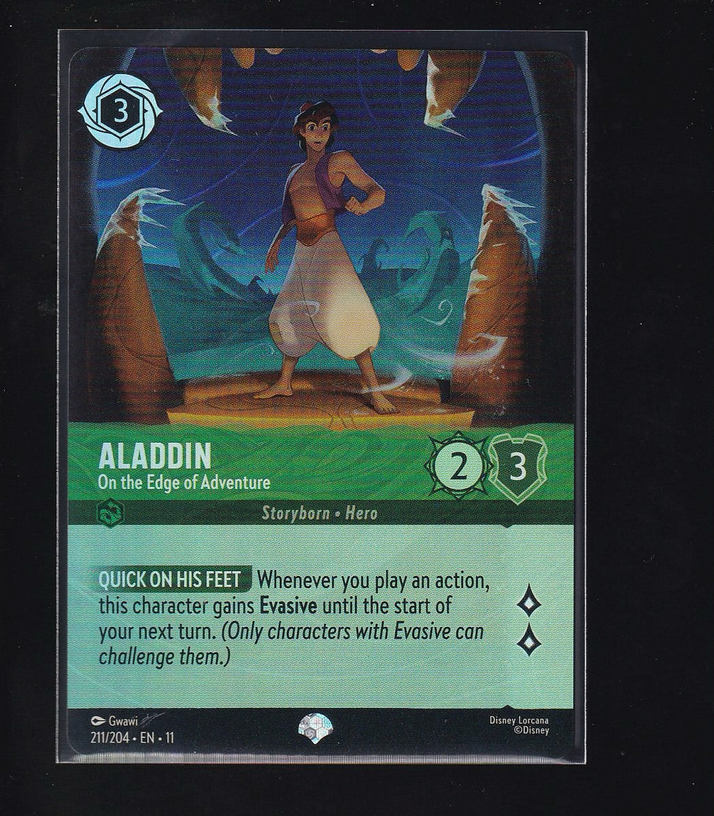 Lorcana-Winterspell #211/204 Aladdin: On the Edge of Adventure-Epic