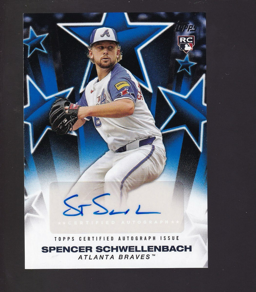 2025 Topps #BSA-SSC Spencer Schwellenbach Baseball Stars Autographs Blue