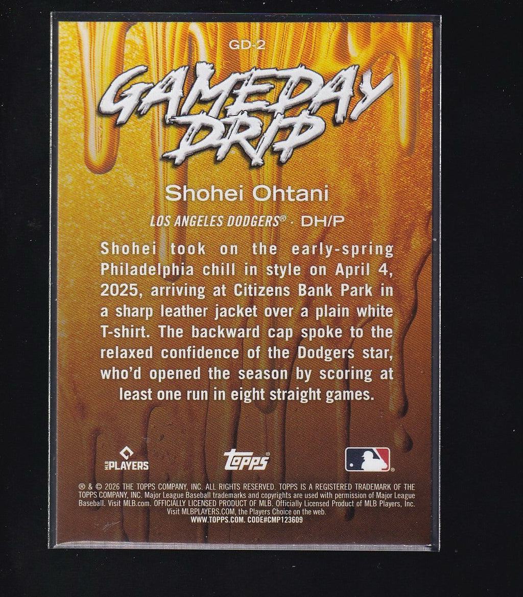 2026 Topps #GD-2 Shohei Ohtani Gameday Drip