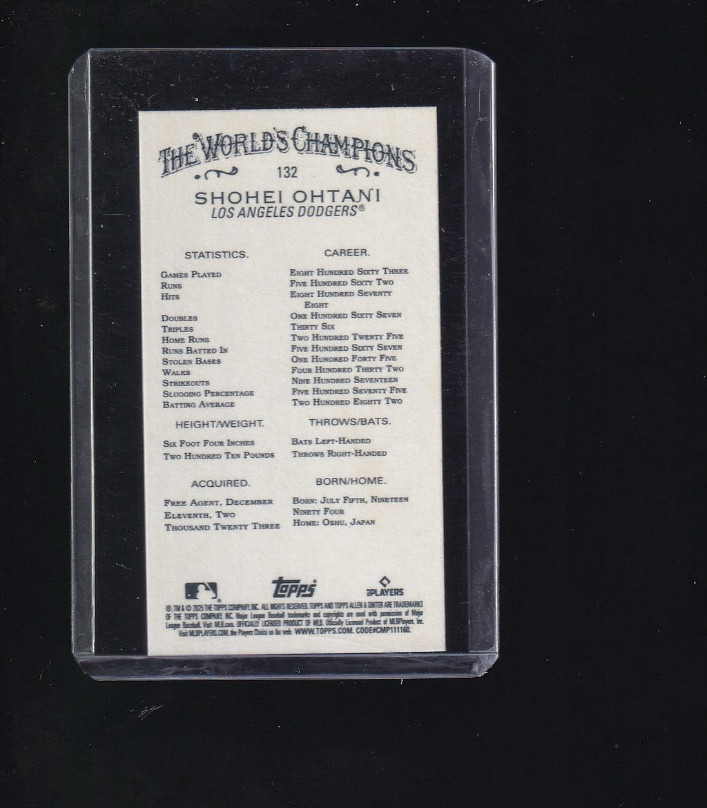 2025 Topps Allen & Ginter #132 Shohei Ohtani Mini