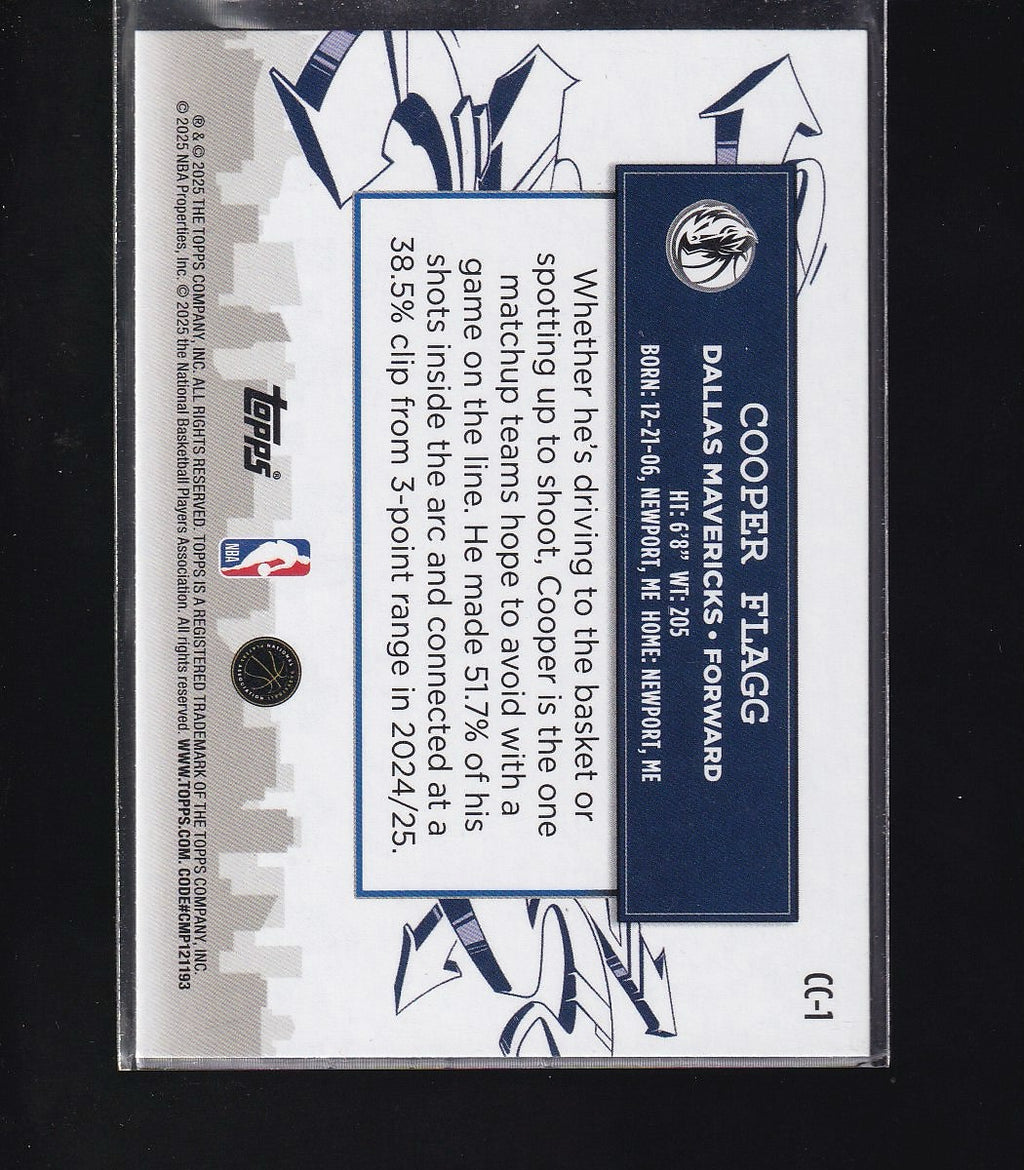 2025-26 Topps #CC-1 Cooper Flagg Clutch City Prospects