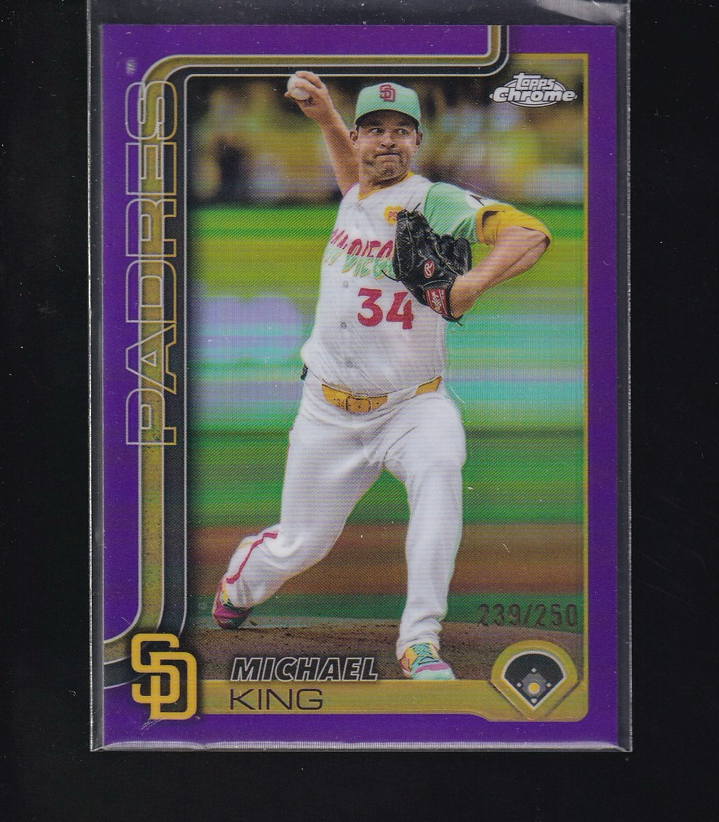 2025 Topps Chrome #35 Michael King Purple Refractors #/250